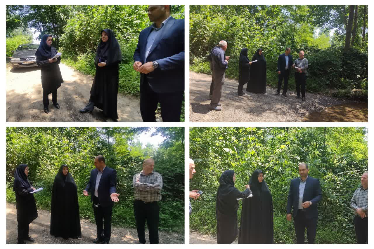 بازدید میدانی فرماندار سیاهکل از راه روستایی روجور ازبرم